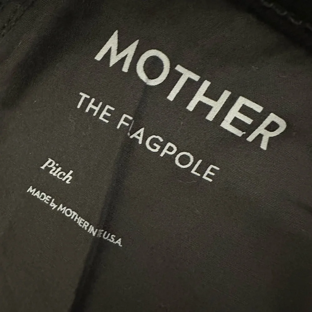 NWT MOTHER The flagpole Denim Maxi Skirt in Pitch Black Size 30